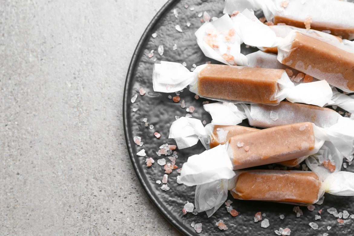 salzige, fructosefreie Karamellbonbons